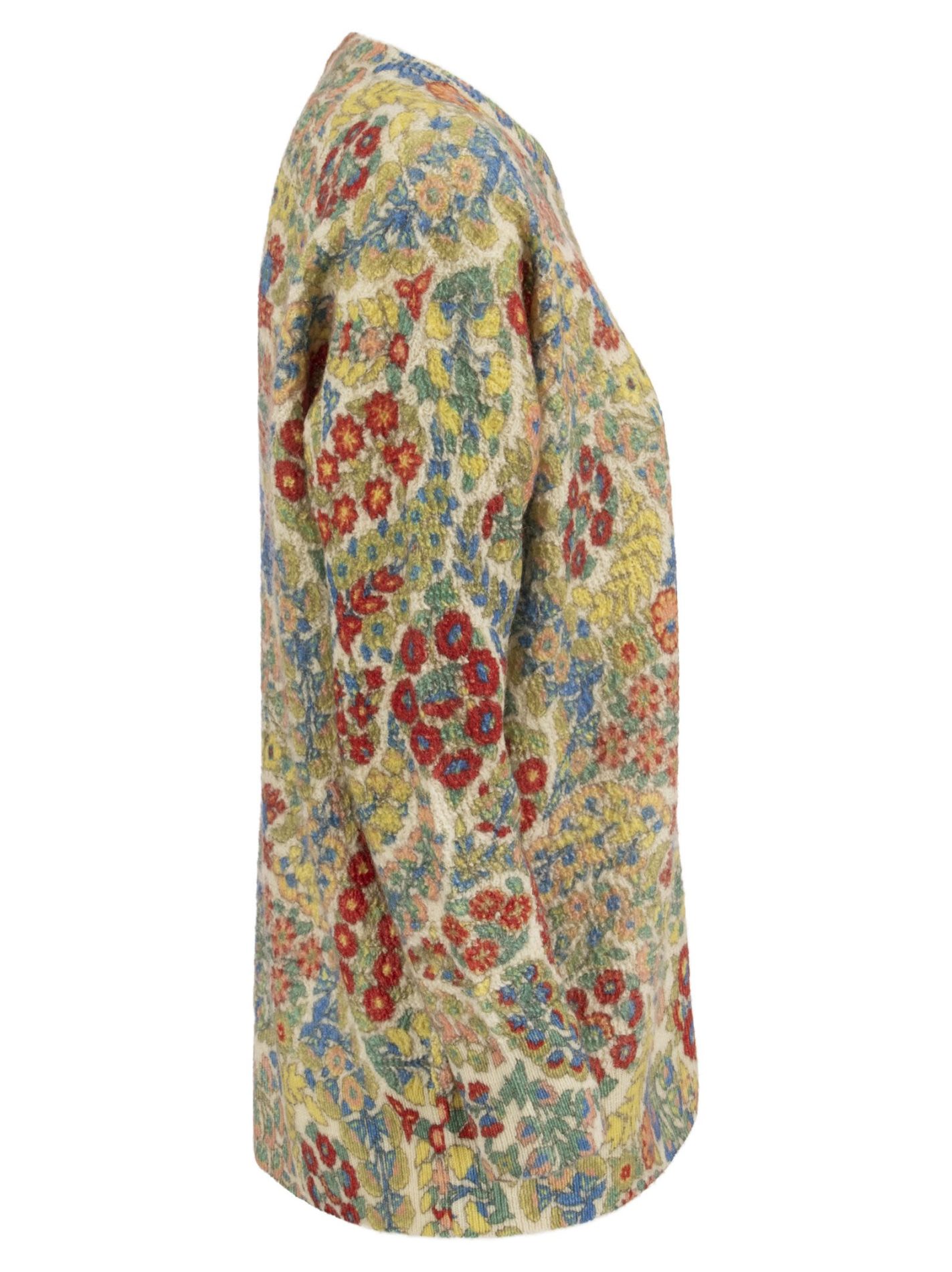 Maglione in lana e alpaca con stampa