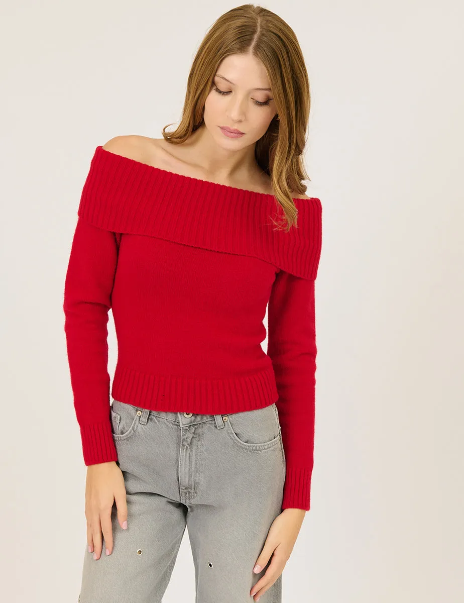 Maglione off shoulder