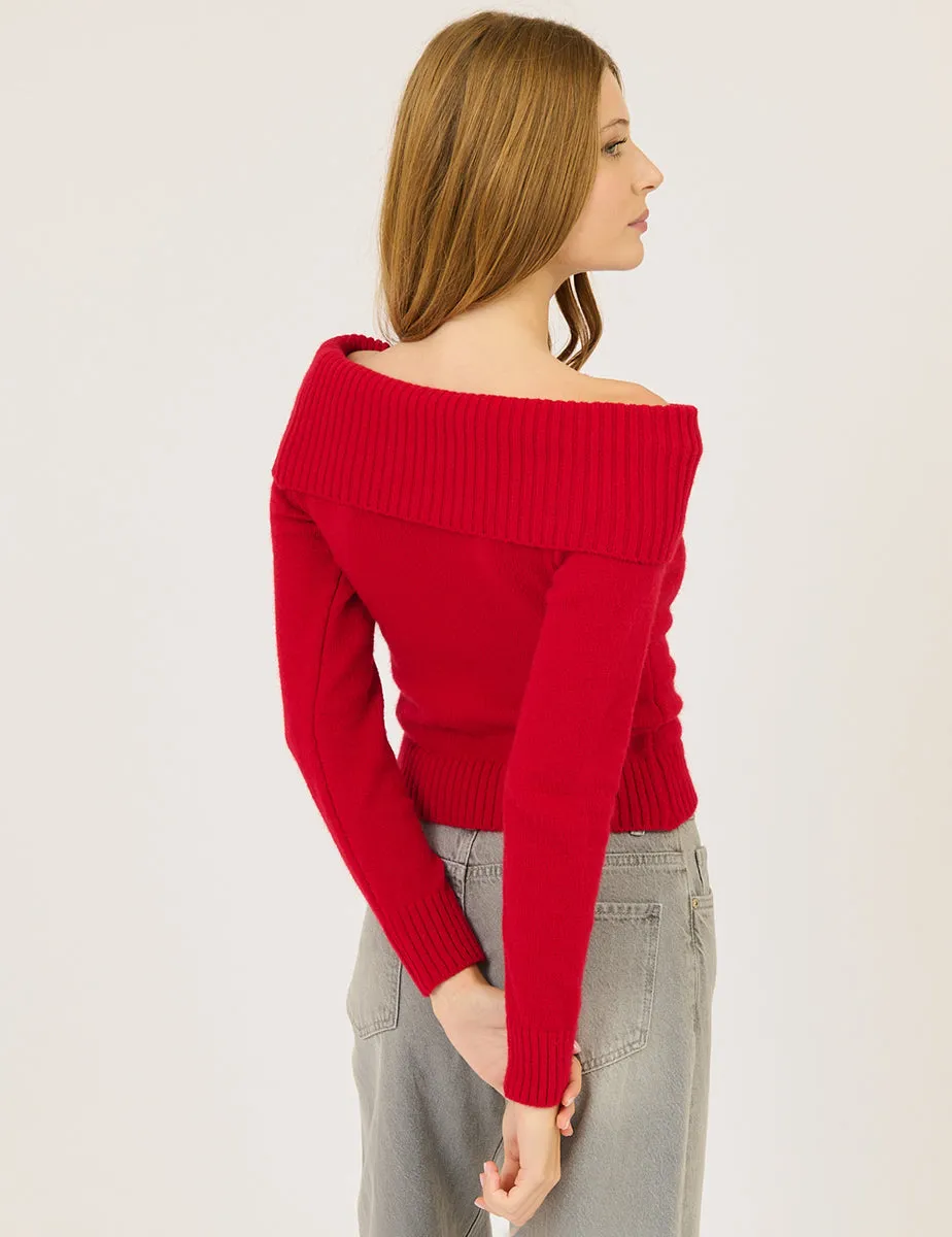 Maglione off shoulder
