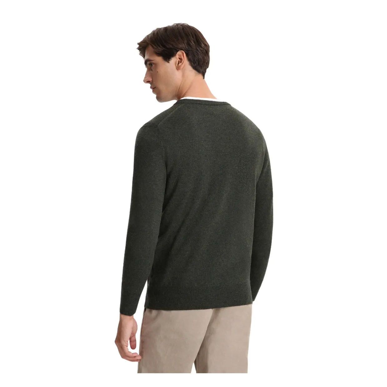 Maglione Woolrich Girocollo Super Geelong Verde