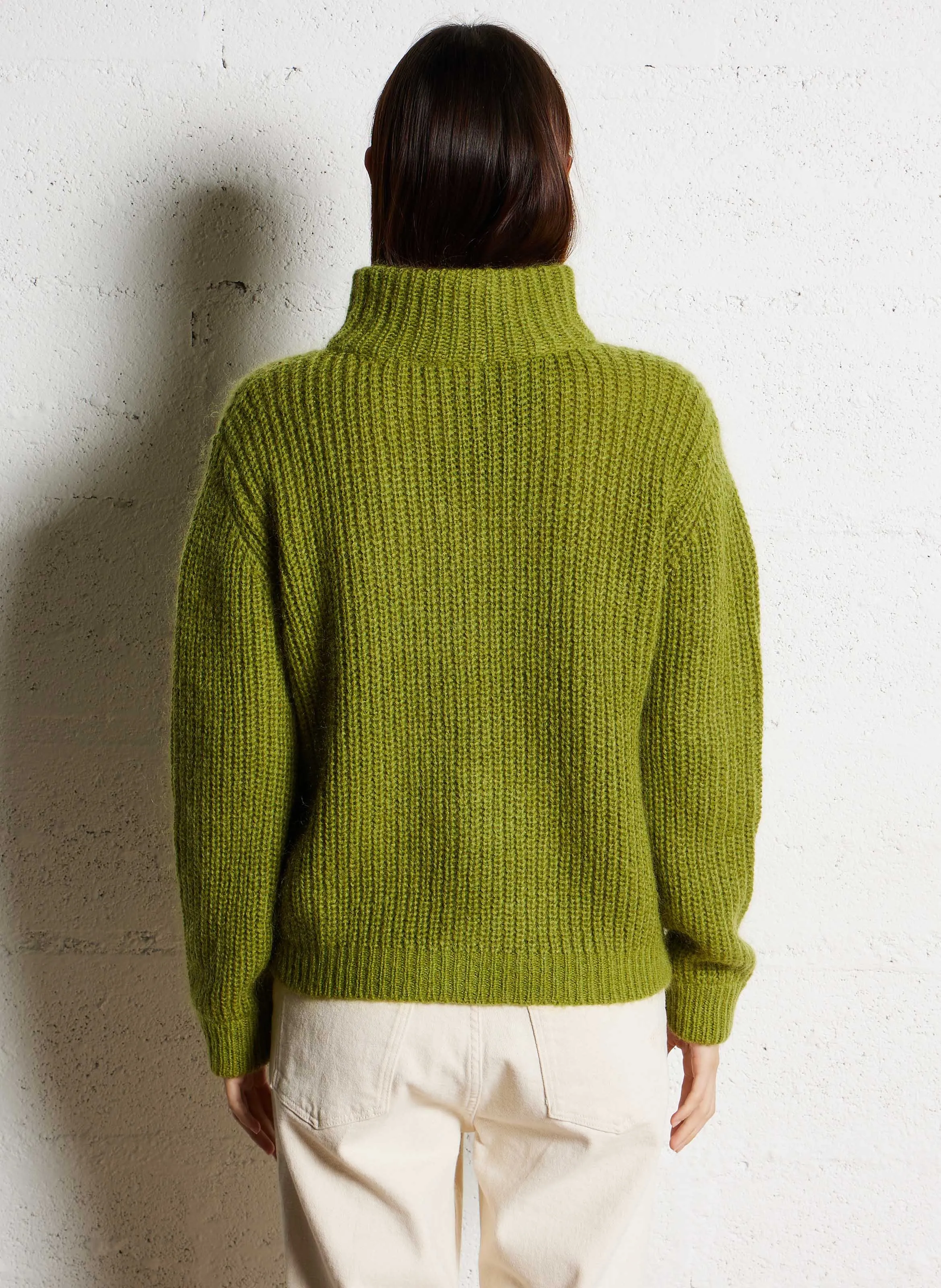  MARIE SIXTINE   FELICIEN - Gilet diritto con collo alto in misto lana | Verde