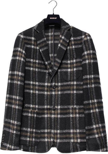 MARK UP ABBIGLIAMENTO UOMO GIACCA BLU' QUADRI MK69914 ART.605
