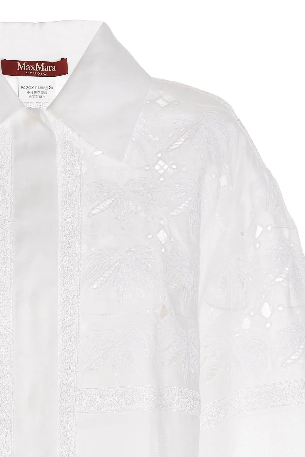 Max Mara Shirt with Embroidery / White