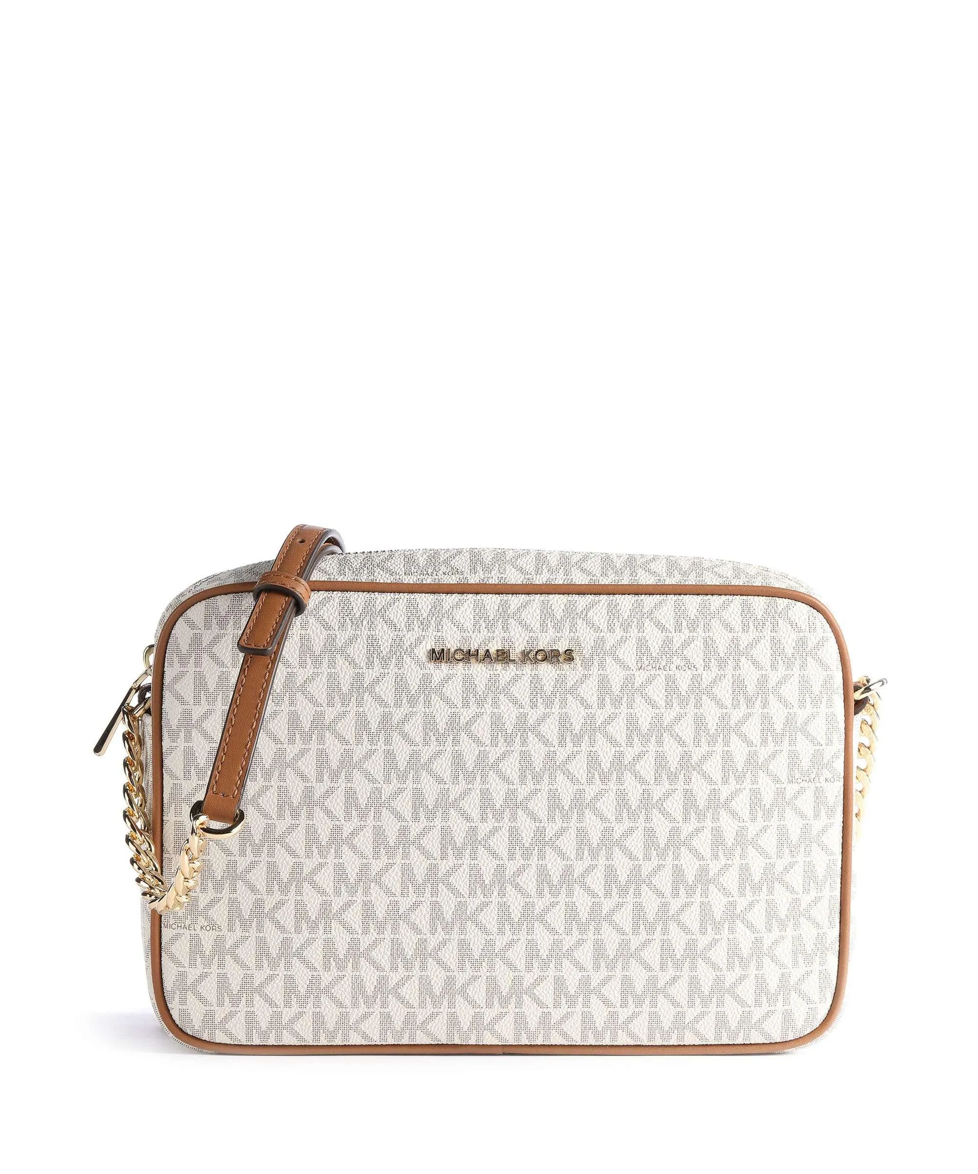  Michael Kors Jet Set Borsa a tracolla tela avorio  