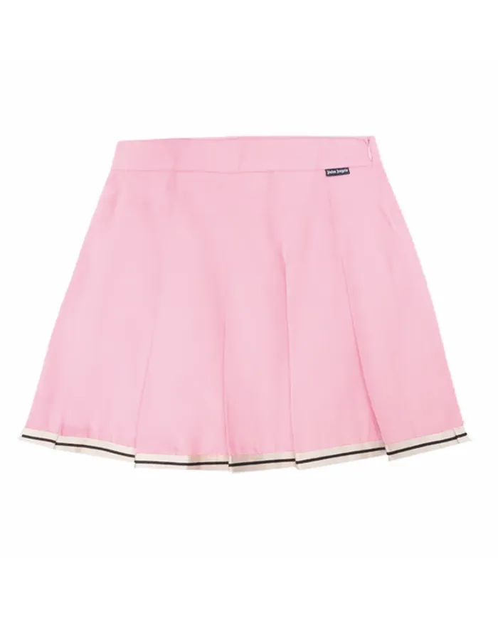 Minigonna plissettata con bordo a righe
