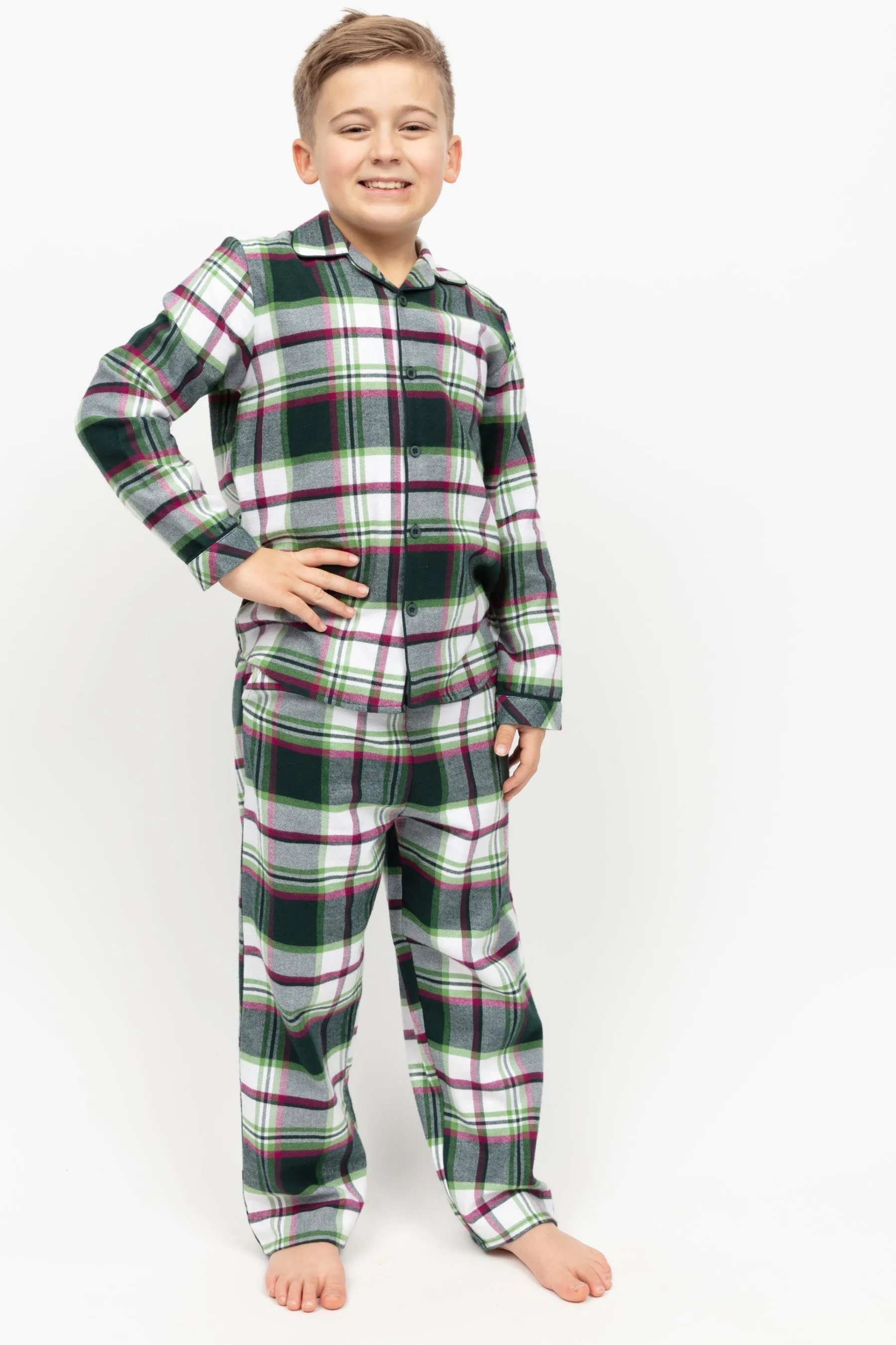 Minijammies Unisex Blu Manica lunga Pigiama a quadri Set    