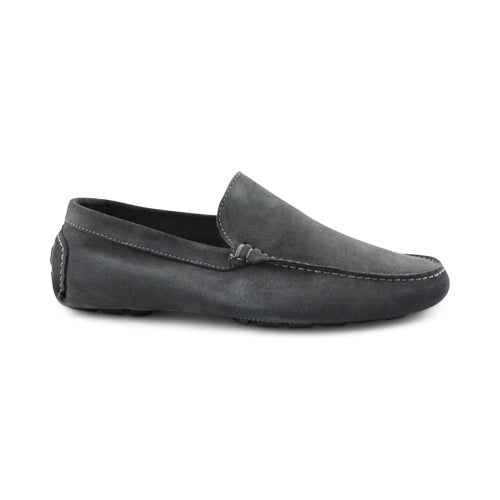 Mocassini in camoscio grigio scuro