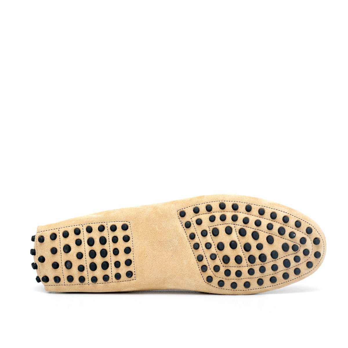 Mocassino D in Pelle Scamosciata Beige