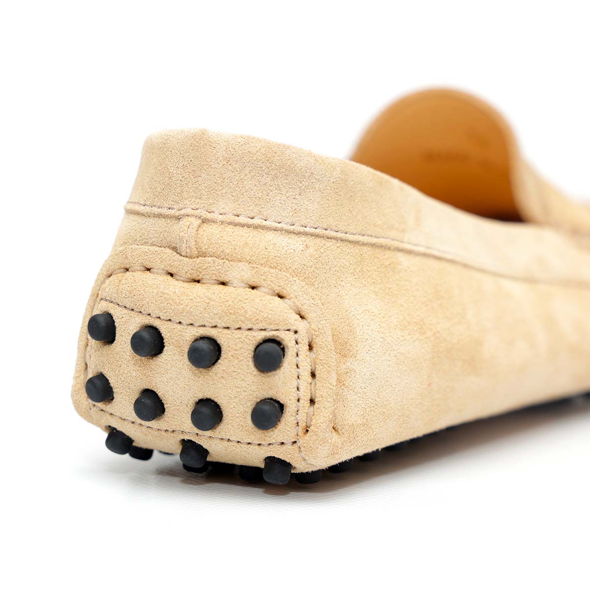 Mocassino D in Pelle Scamosciata Beige