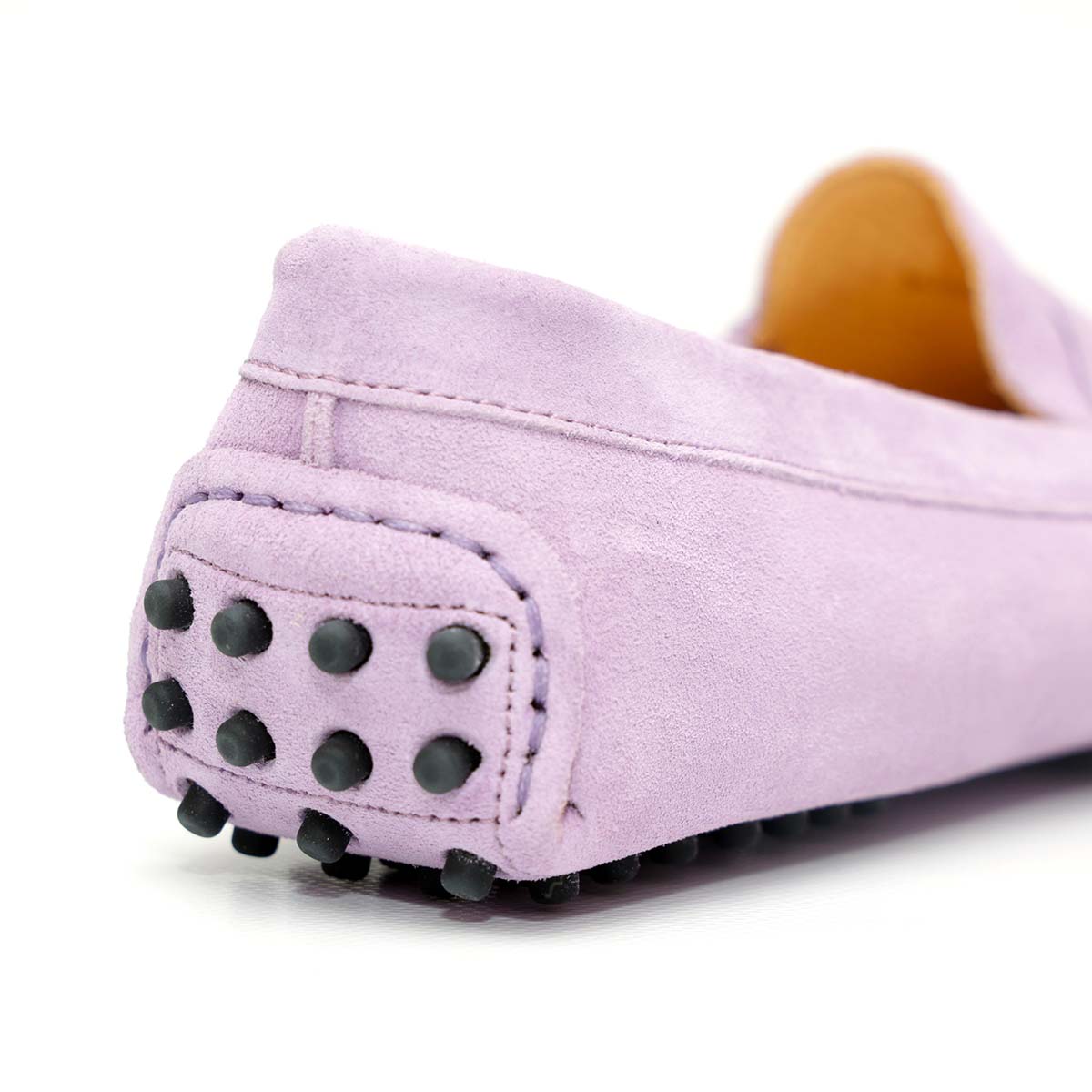 Mocassino D in Pelle Scamosciata Lilla