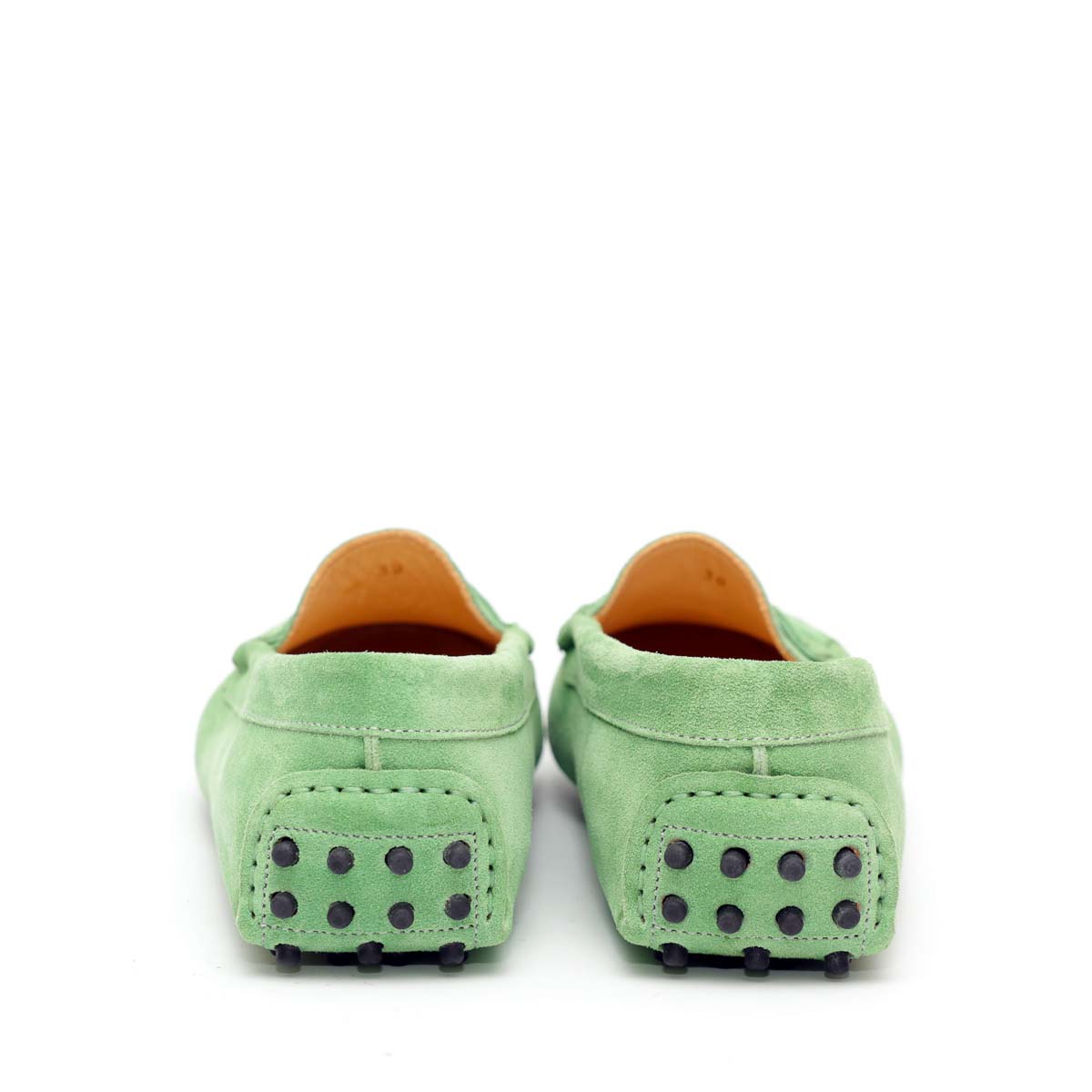 Mocassino D in Pelle Scamosciata Verde