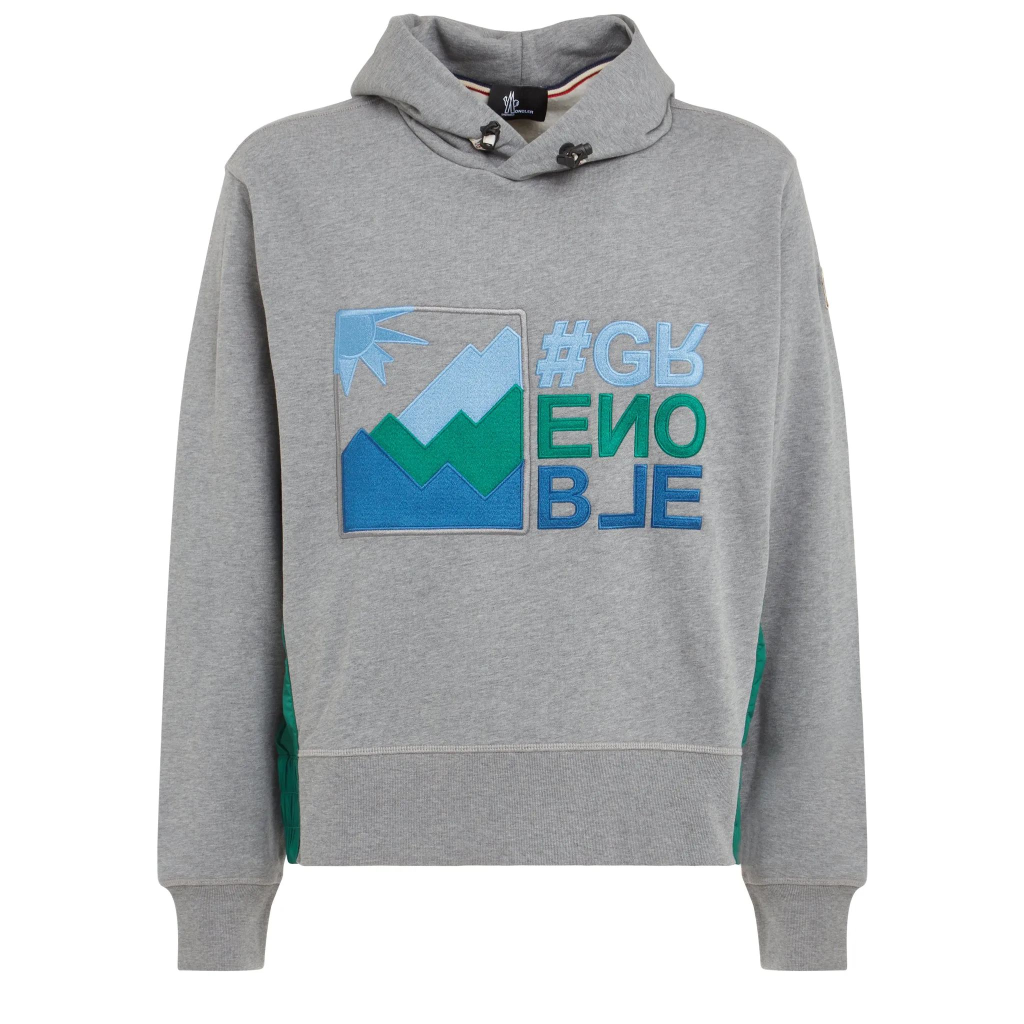 MONCLER  Felpa in cotone grigia