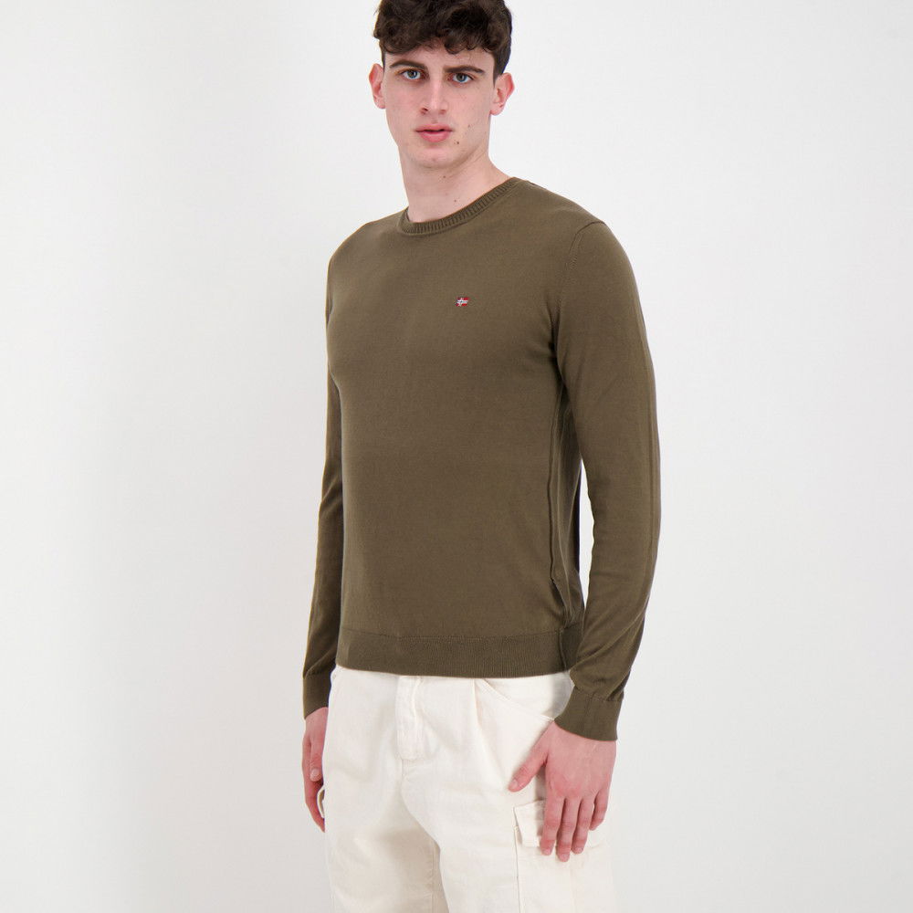 NAPAPIJRI MAGLIONE GIROCOLLO IN COTONE DECATUR