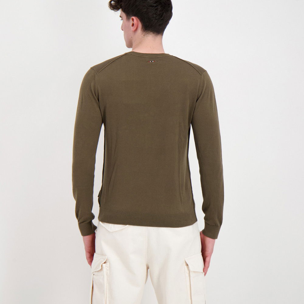 NAPAPIJRI MAGLIONE GIROCOLLO IN COTONE DECATUR