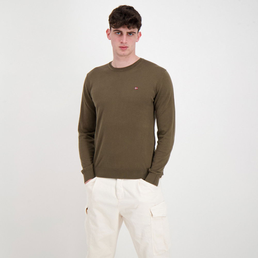 NAPAPIJRI MAGLIONE GIROCOLLO IN COTONE DECATUR