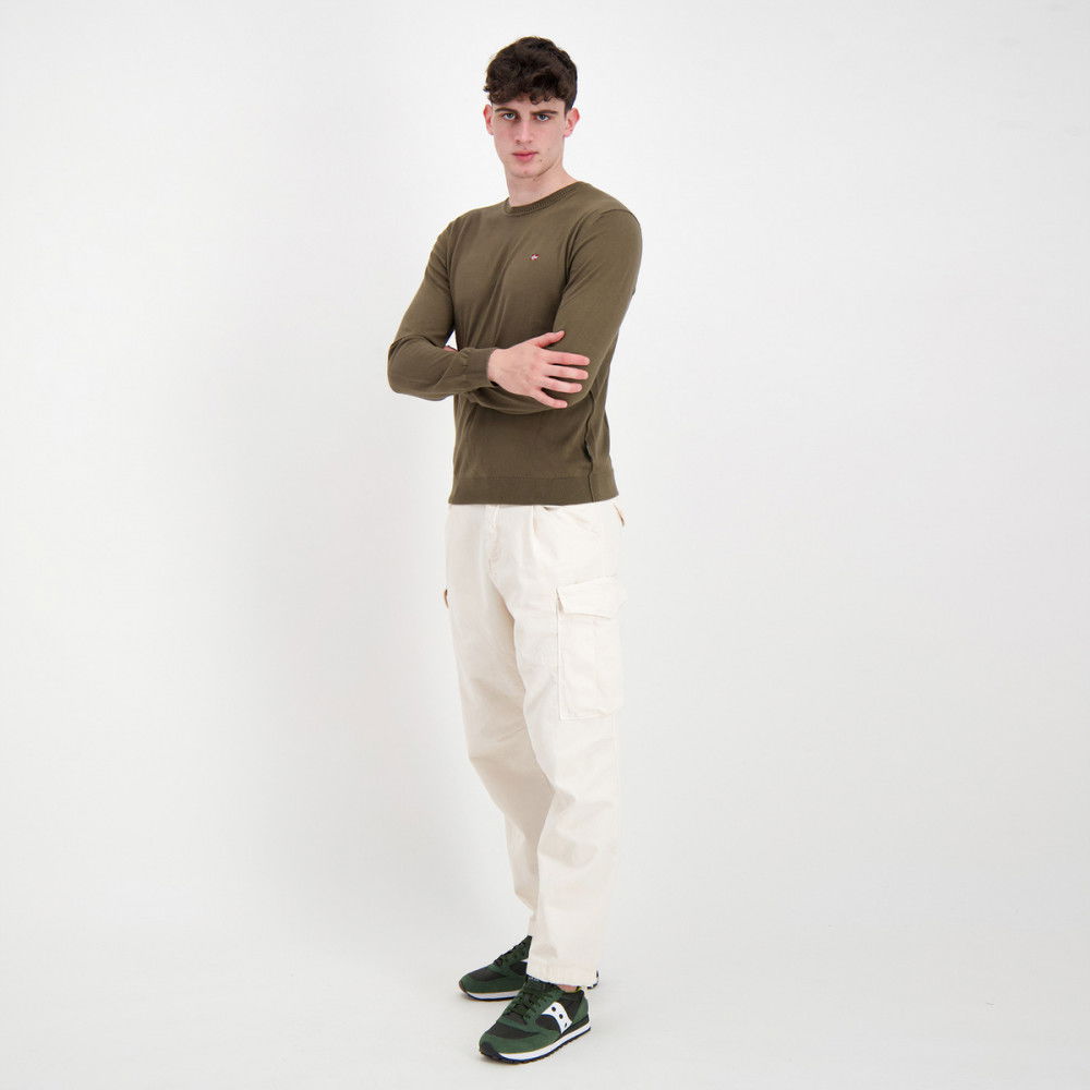 NAPAPIJRI MAGLIONE GIROCOLLO IN COTONE DECATUR