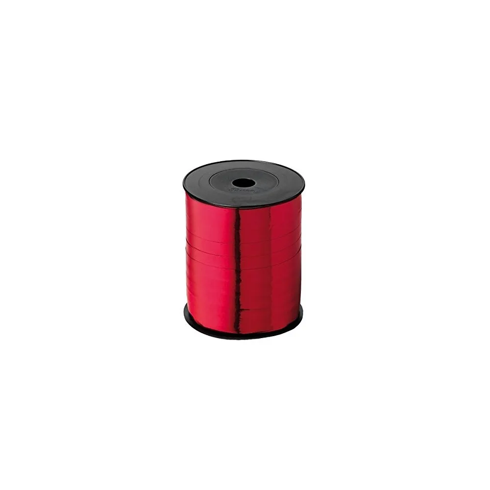 Nastrino Rosso Lucido per pacchi regalo e per decorazione da matrimonio e feste 10mm x 250mt