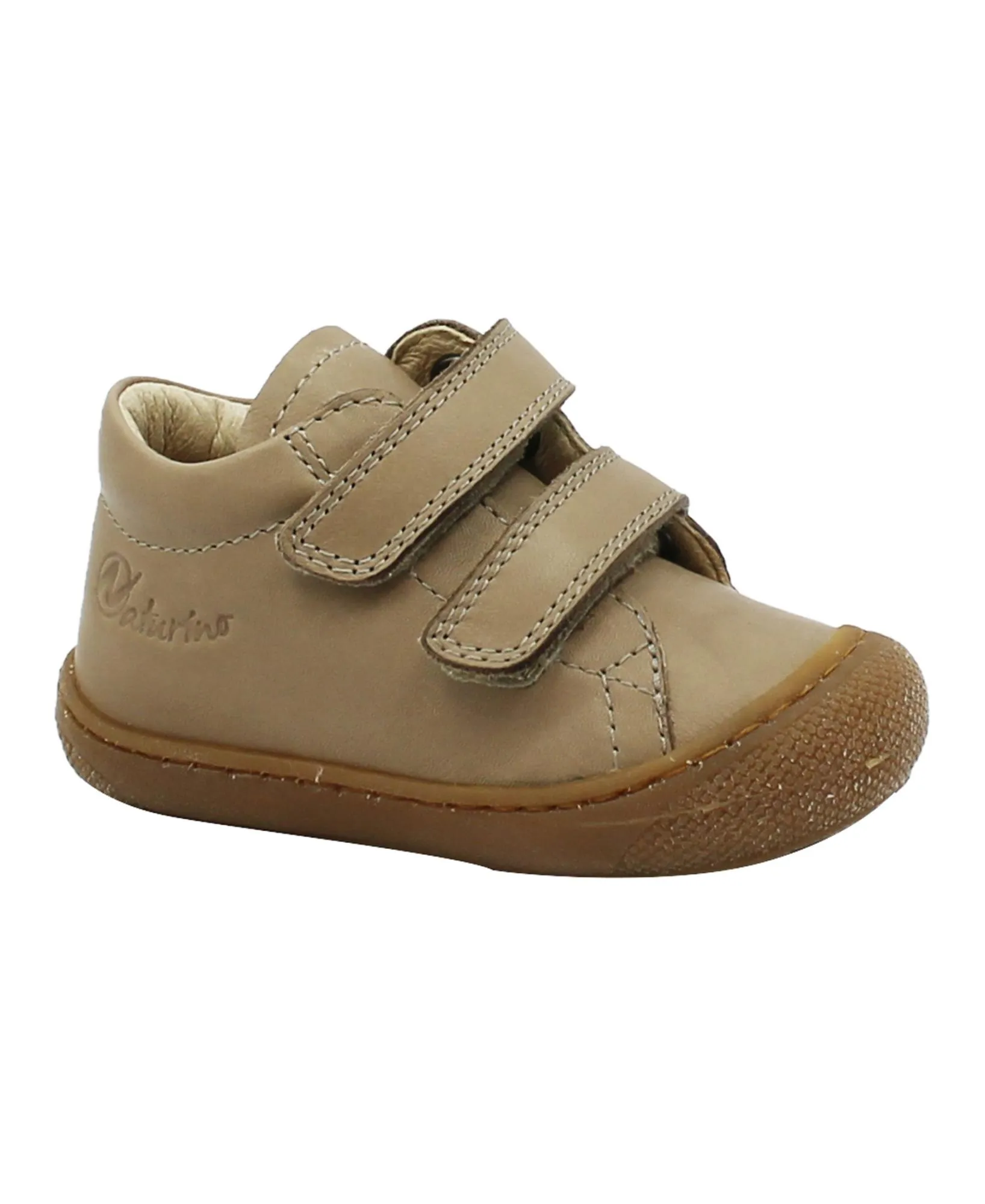 NATURINO COCOON 12904 taupe beige scarpe bambino strappi pelle