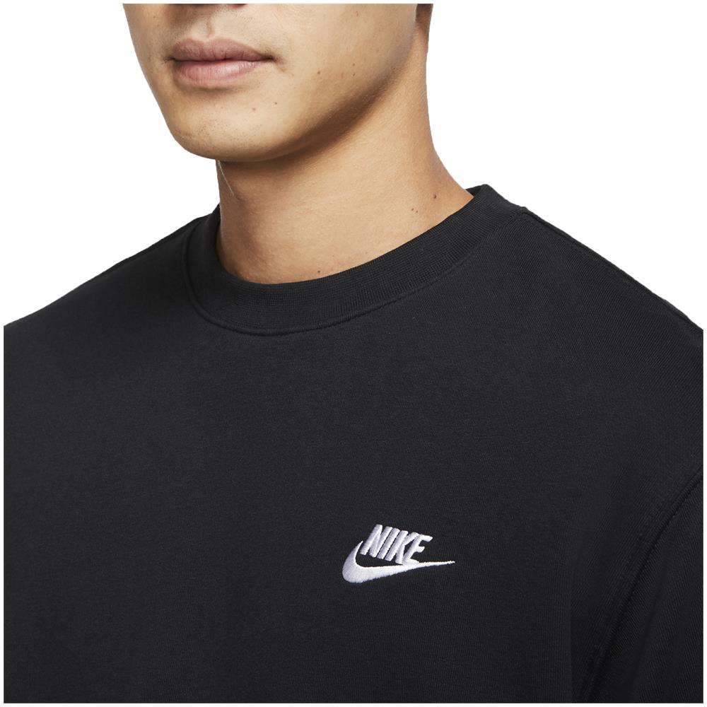 Nike Sportswear Club men's crewneck brushed sweatshirt BV2666 010 black