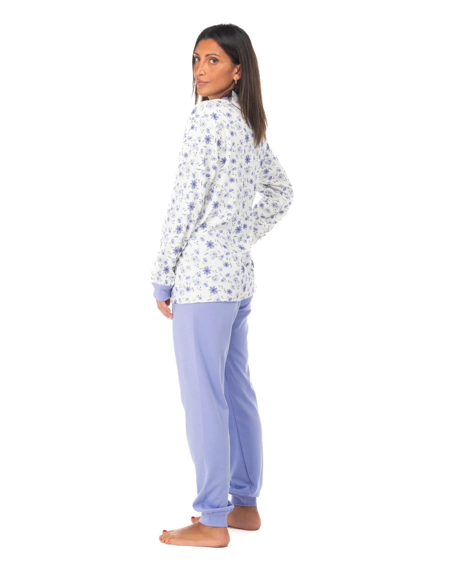 NOTTI MAGICHE - Pigiama da donna fiorato lilla modello MORENA, MADE IN ITALY                                            Previous