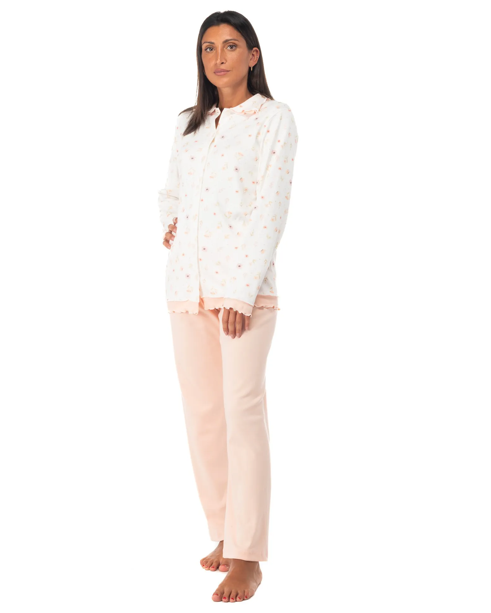NOTTI MAGICHE - Pigiama da donna rosa fiorato modello BIANCA , MADE IN ITALY                                            Previous