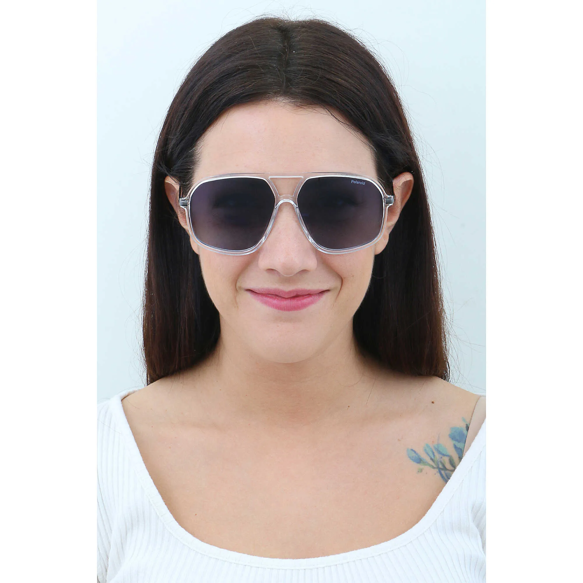 occhiali da sole Polaroid unisex trasparenti