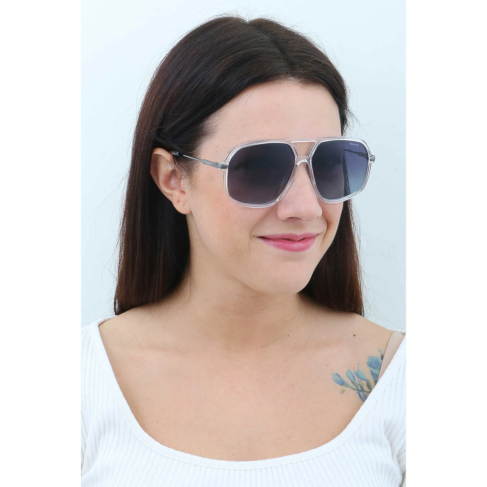 occhiali da sole Polaroid unisex trasparenti