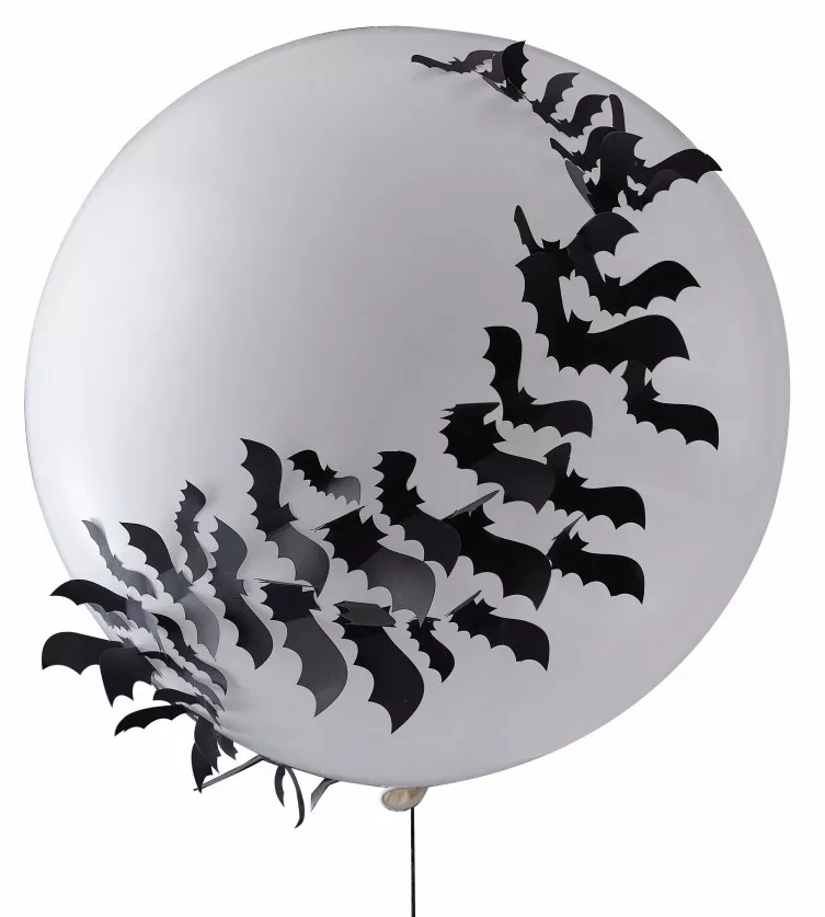 Palloncino bianco con pipistrelli