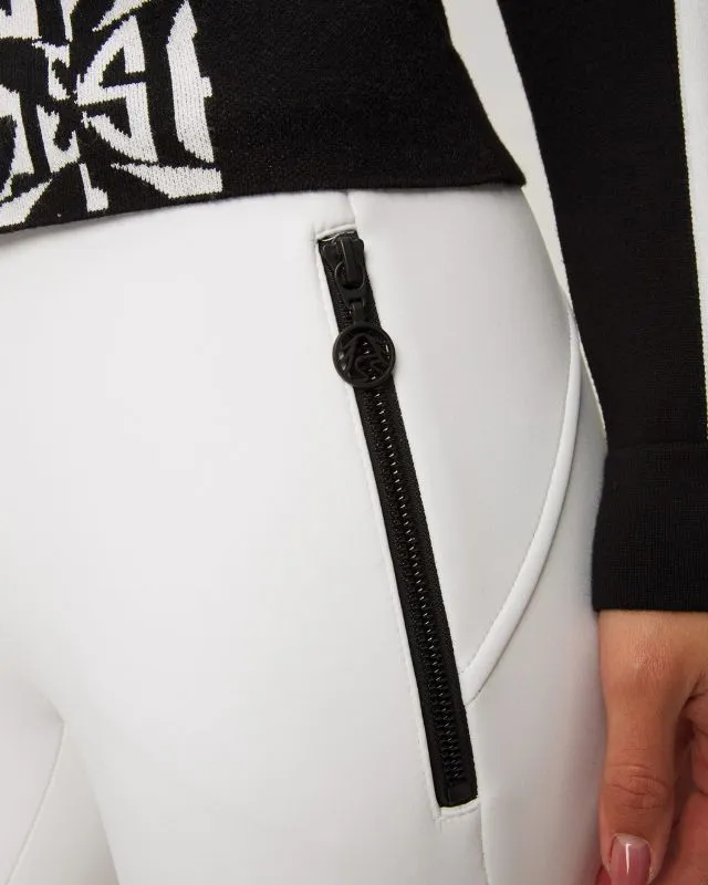 Pantaloni bianchi con staffe da donna Sportalm