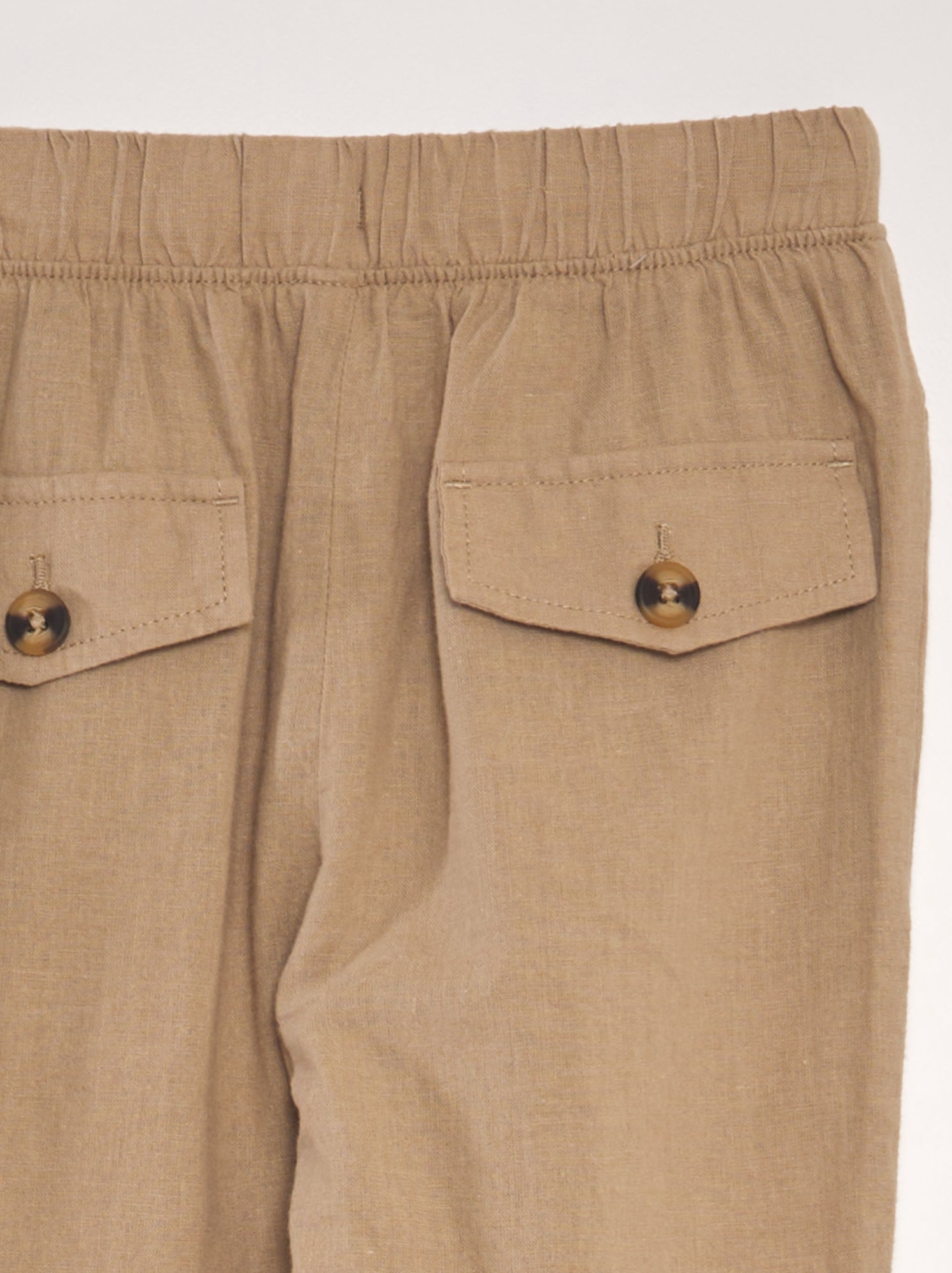 Pantaloni chino in lino - BEIGE