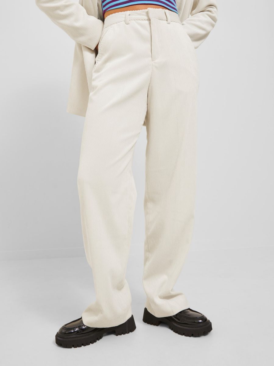 PANTALONI Donna JJXX 12236945 MARY PANT CORD BONE WHITE