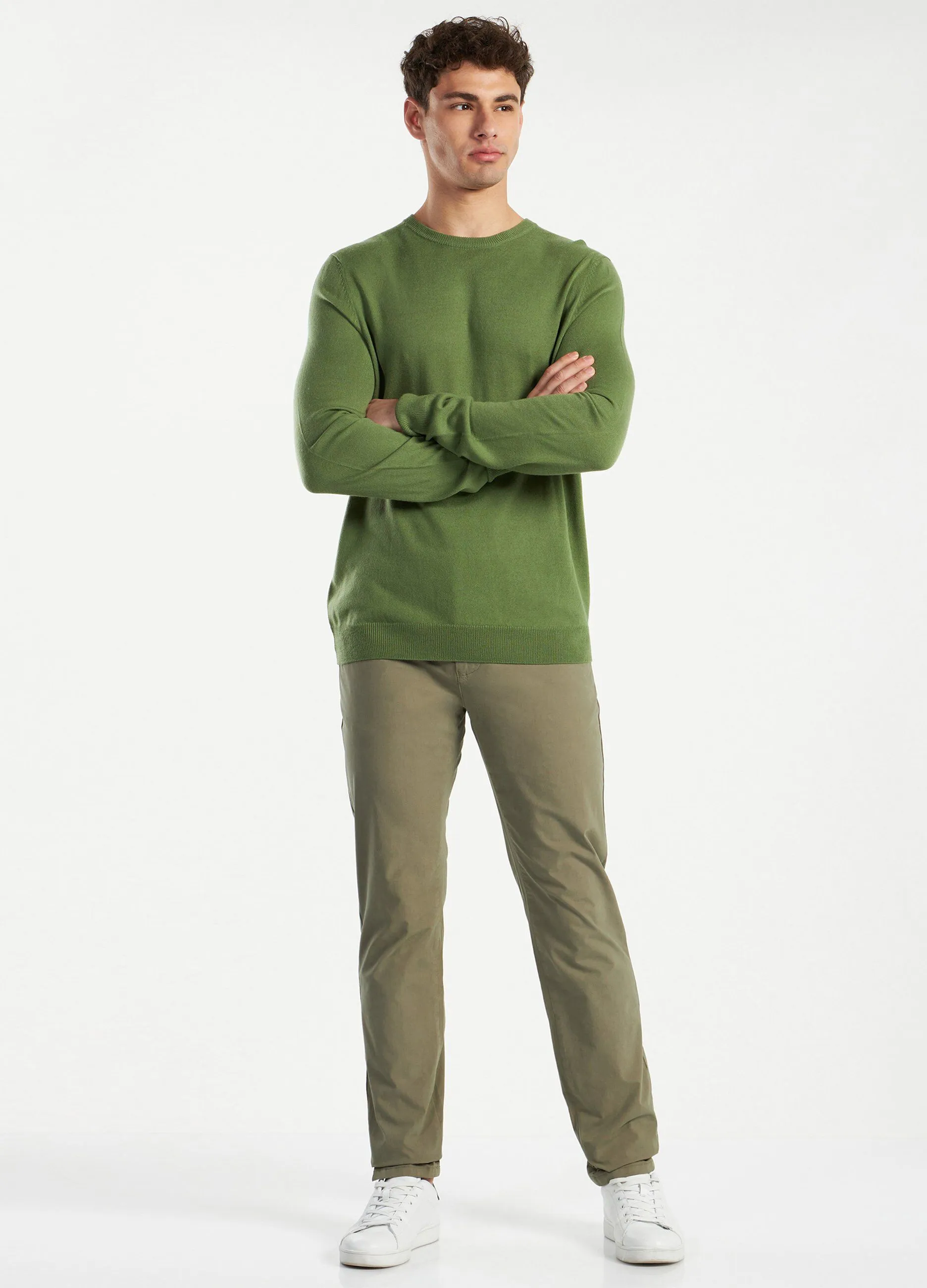 Pantaloni in cotone stretch uomo