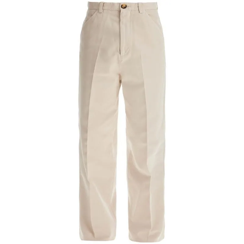 Pantaloni in gabardina tinta in capo