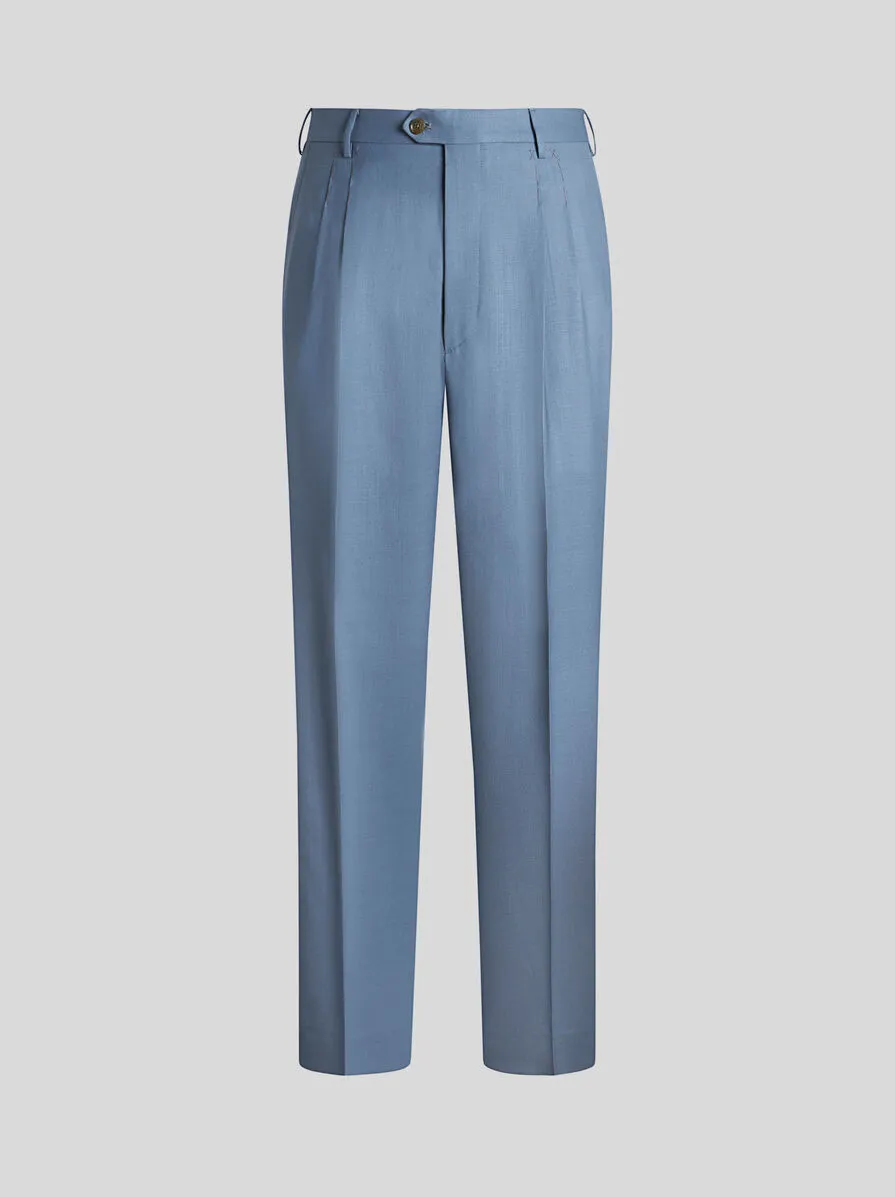 PANTALONI IN LANA CON PINCES