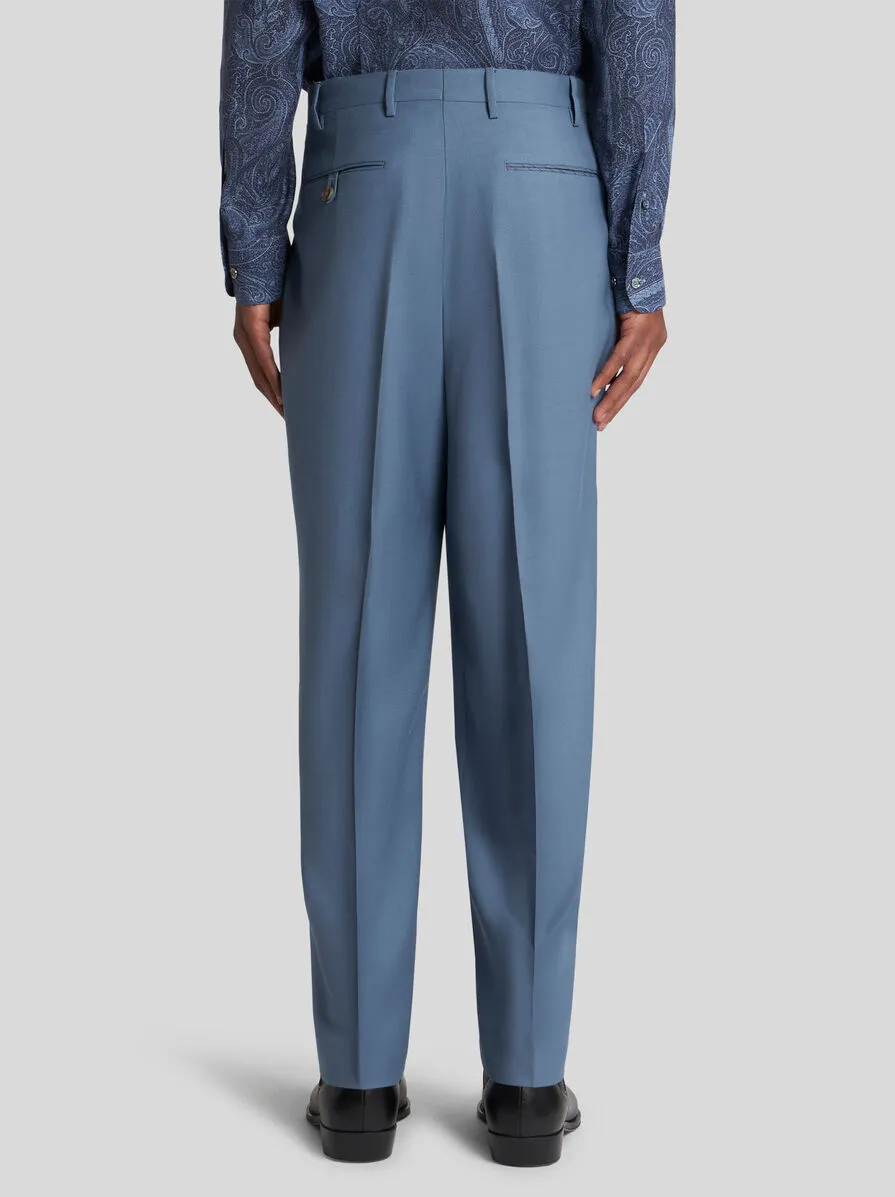 PANTALONI IN LANA CON PINCES