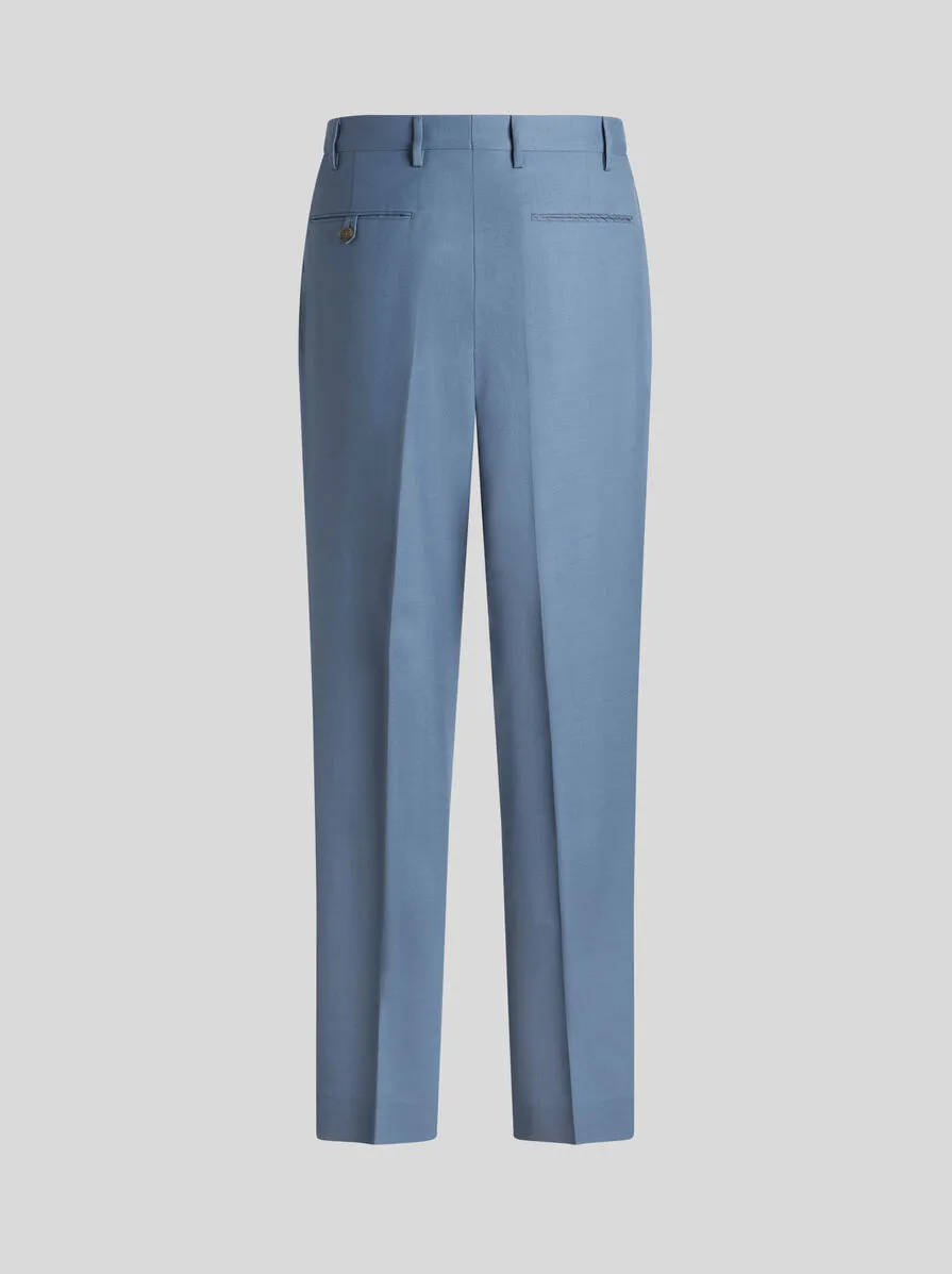 PANTALONI IN LANA CON PINCES