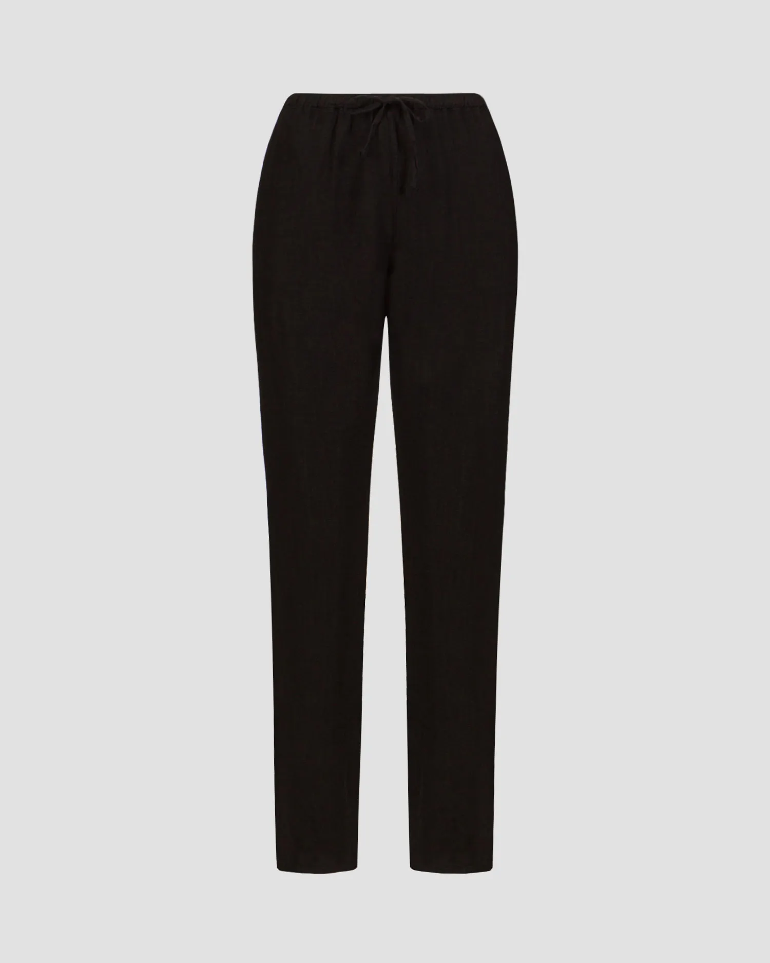 Pantaloni neri in lino da donna Deha D02457-10009