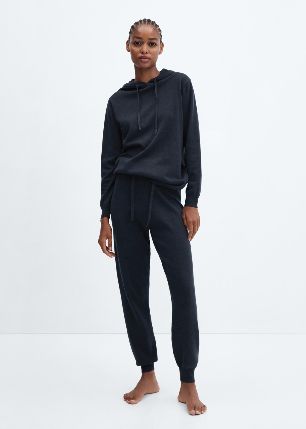 Pantaloni pigiama jogger cotone e lino