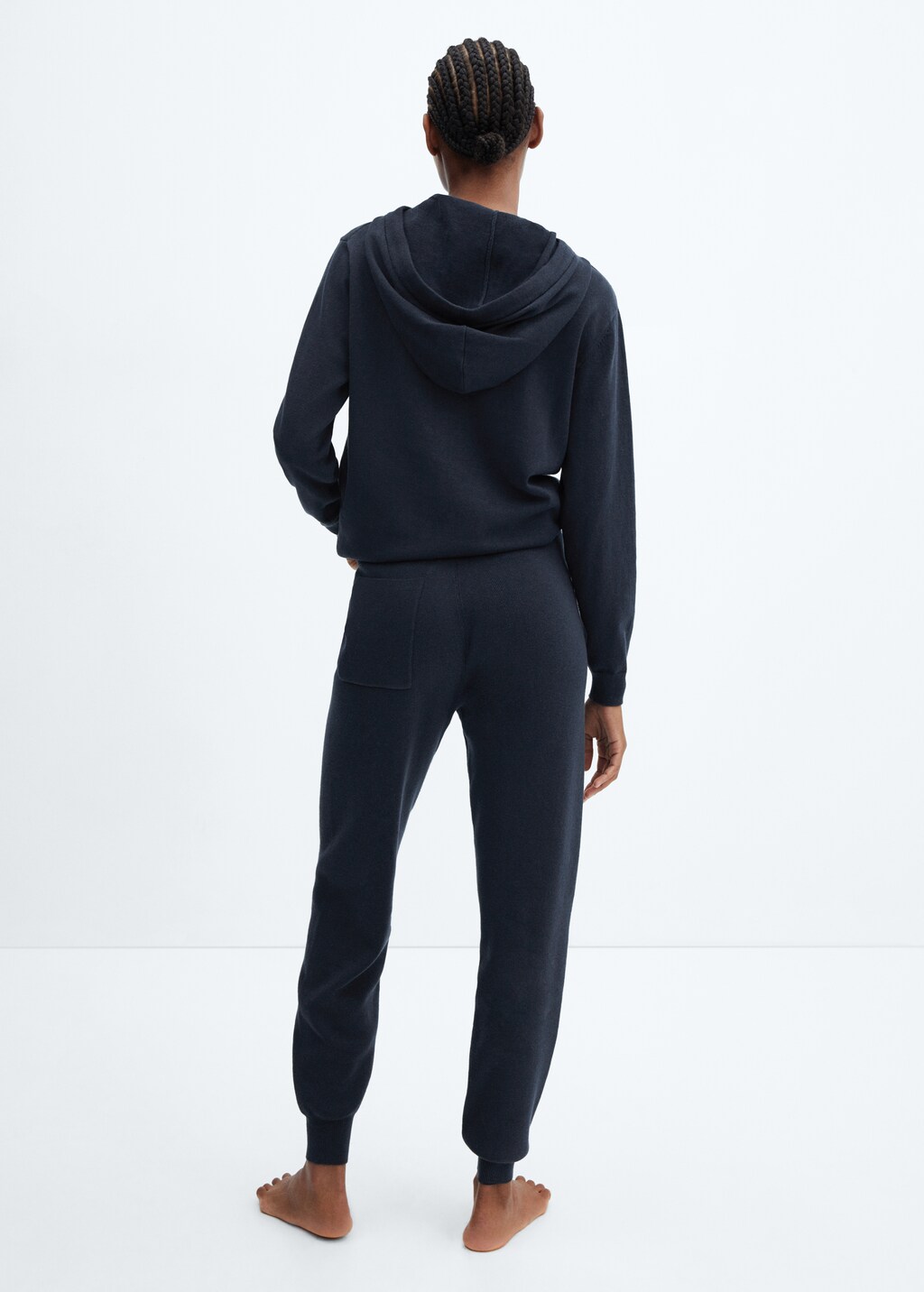 Pantaloni pigiama jogger cotone e lino