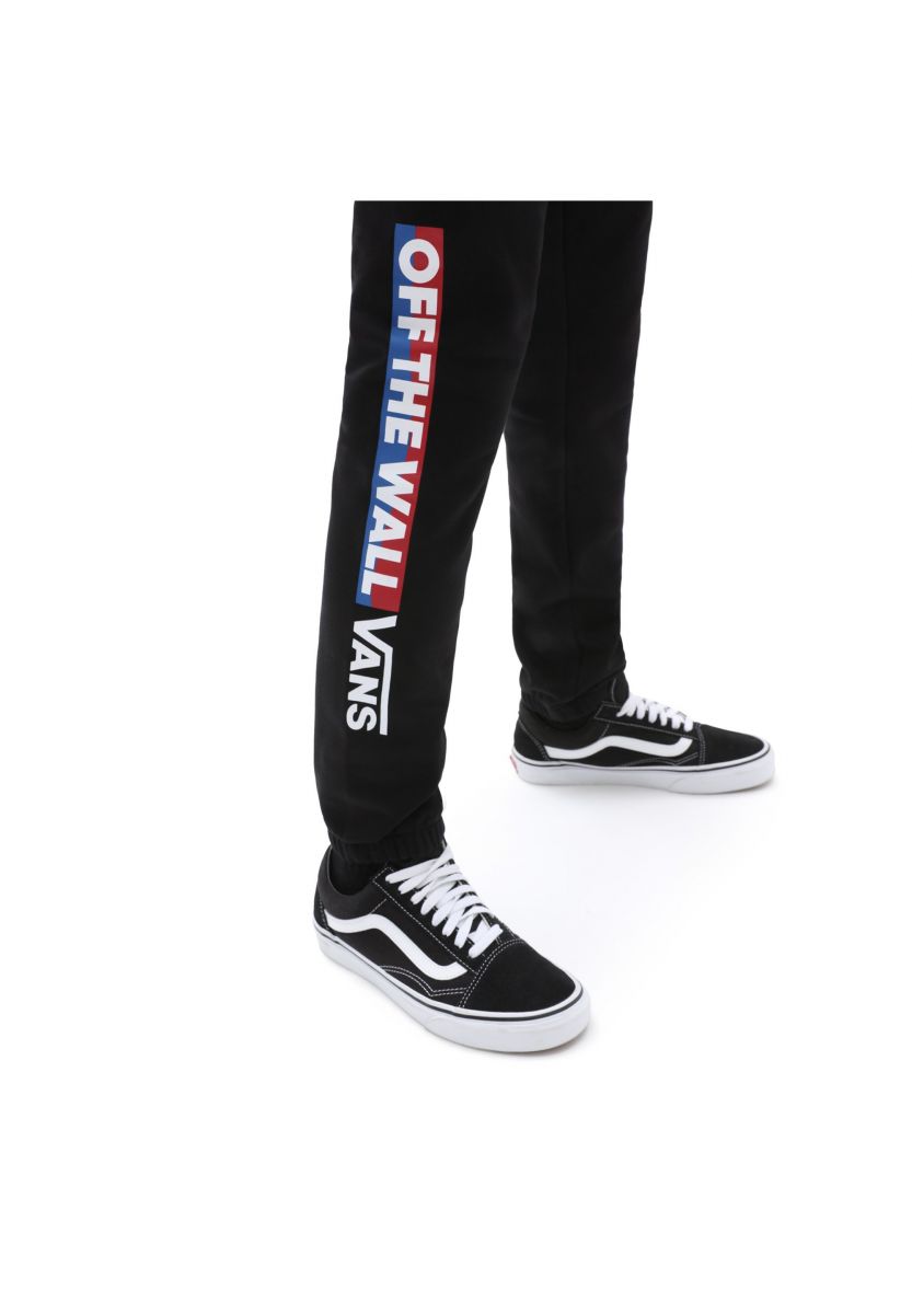 PANTALONI  VANS VN0A5FMZBLK1 LOGO FLEECE PANT BLACK BRUSHED