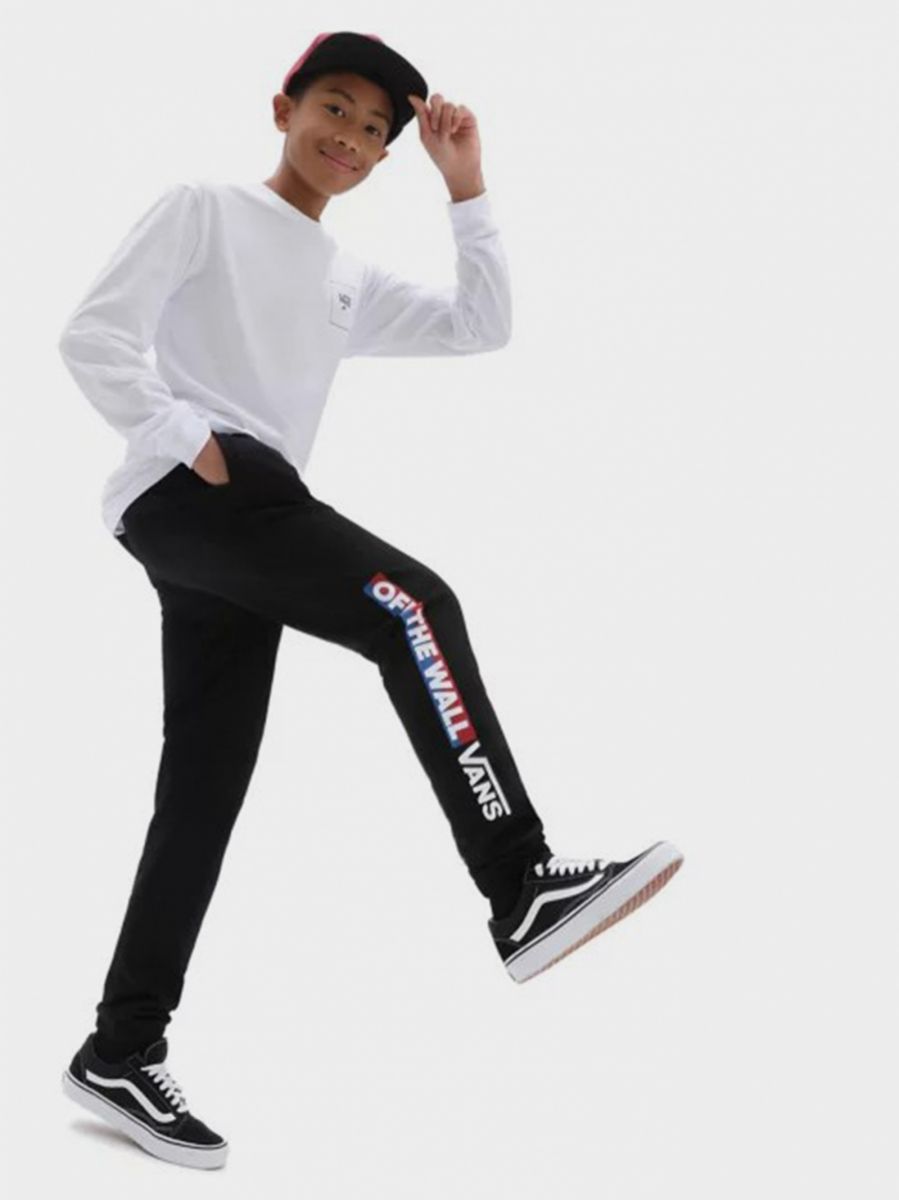 PANTALONI  VANS VN0A5FMZBLK1 LOGO FLEECE PANT BLACK BRUSHED