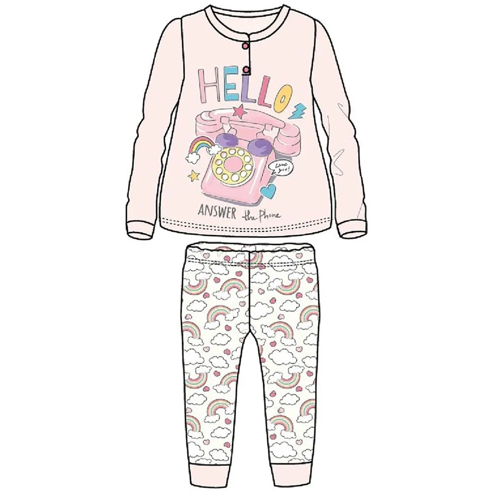 pigiama caldo cotone interlock 4276 per bambina ellepi 