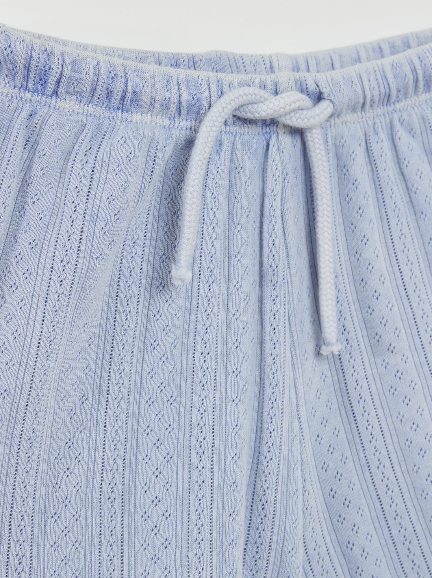 Pigiama corto in pointelle - shorts + canotta - 2 pezzi - BLU