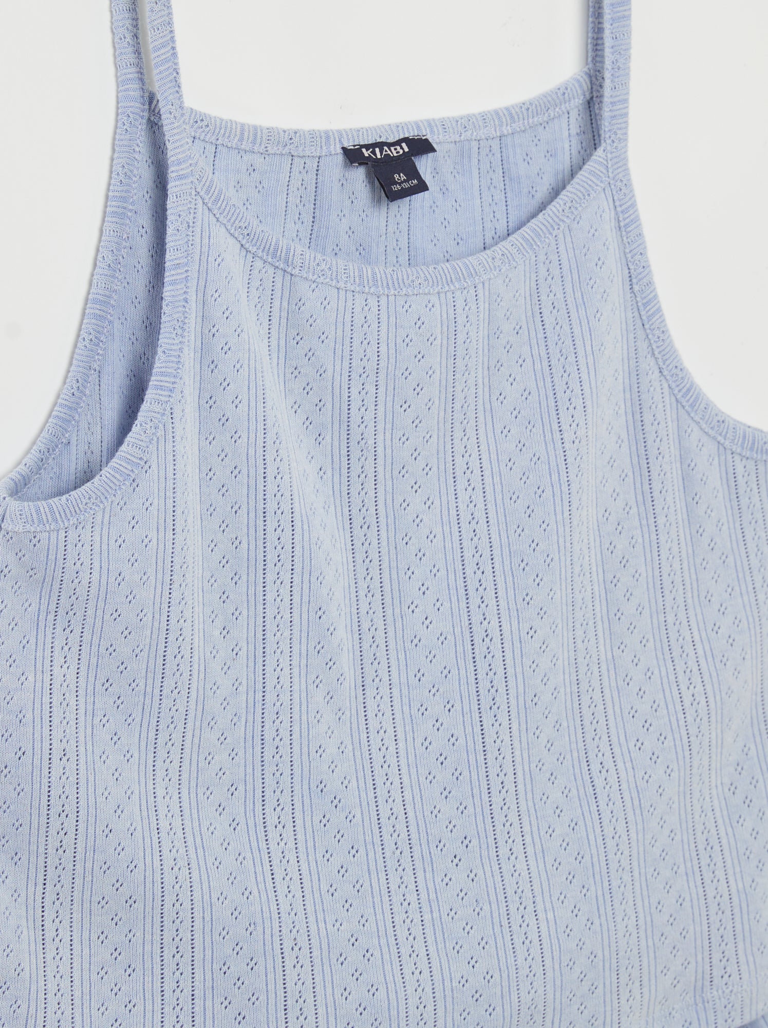 Pigiama corto in pointelle - shorts + canotta - 2 pezzi - BLU