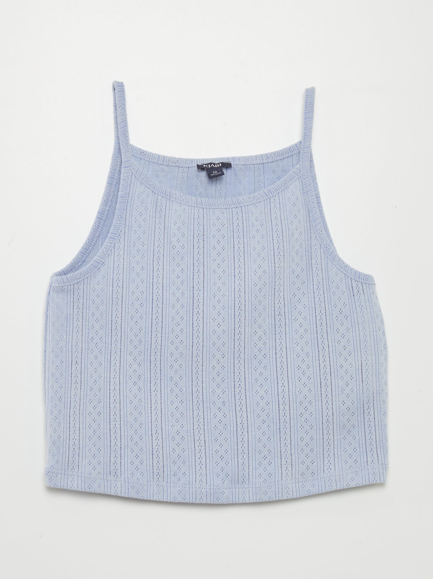 Pigiama corto in pointelle - shorts + canotta - 2 pezzi - BLU