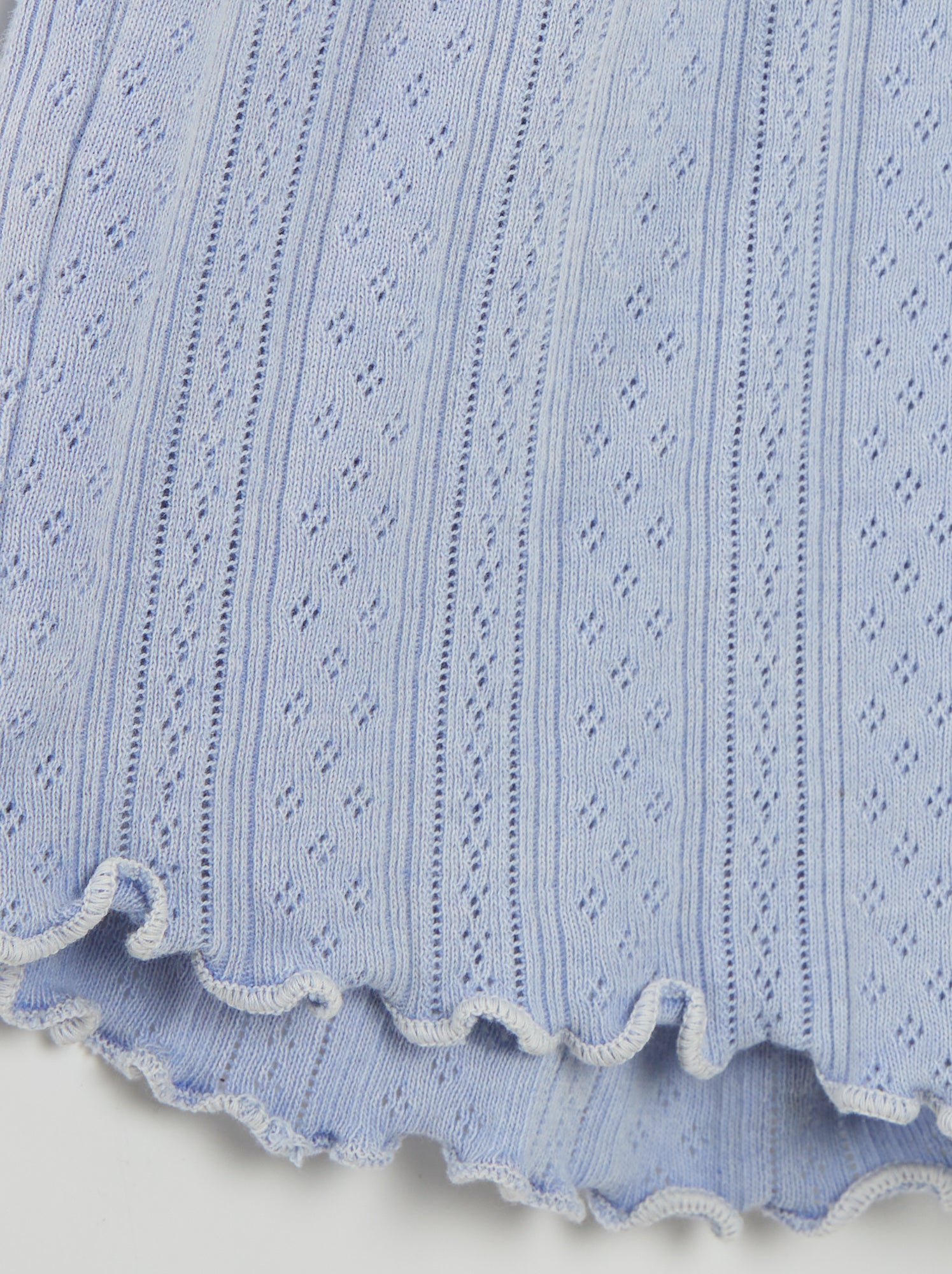Pigiama corto in pointelle - shorts + canotta - 2 pezzi - BLU