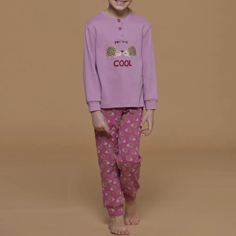 pigiama da bambina caldo cotone fe2126as noi di notte 