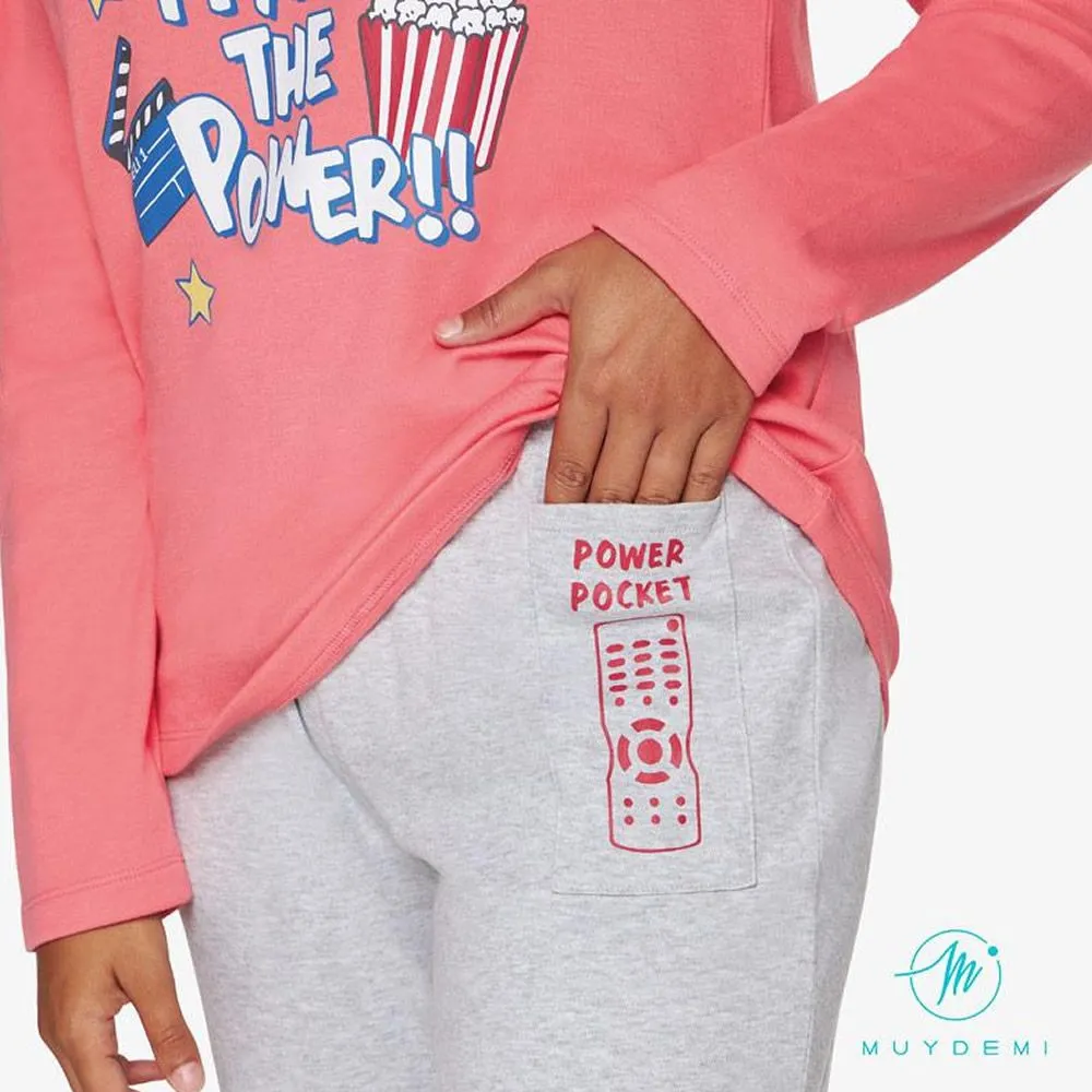 pigiama da donna caldo cotone 230009 popcorn muydemi 