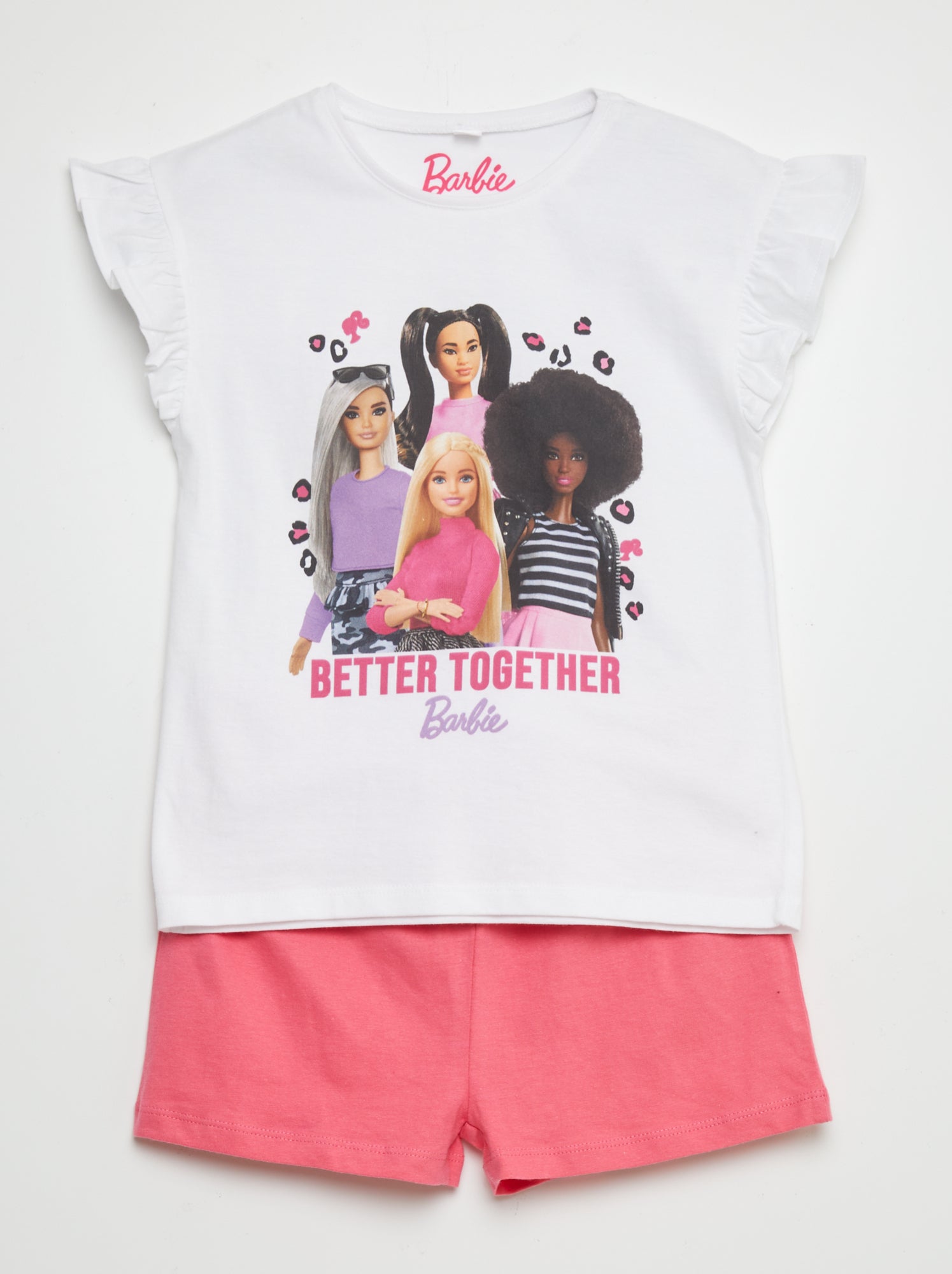 Pigiama shorts + t-shirt 'Barbie' - 2 pezzi - BIANCO