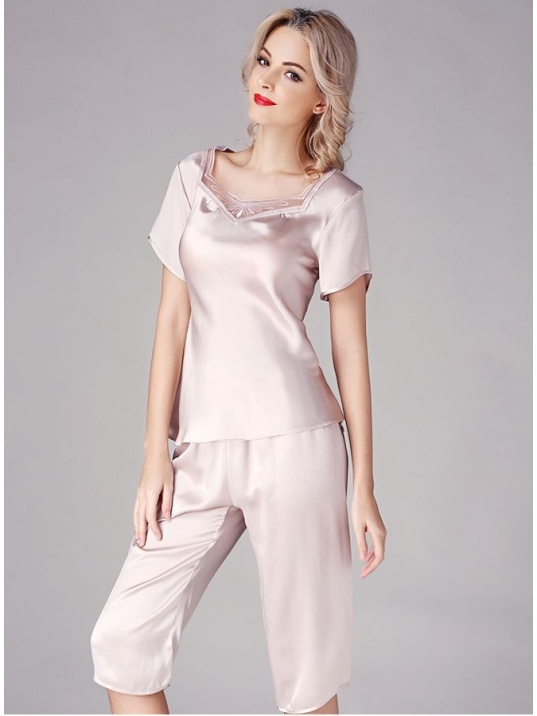 Pigiama Sposa in Pura Seta grigio